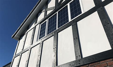 mock tudor cladding replacement|eurocell tudor board cladding.